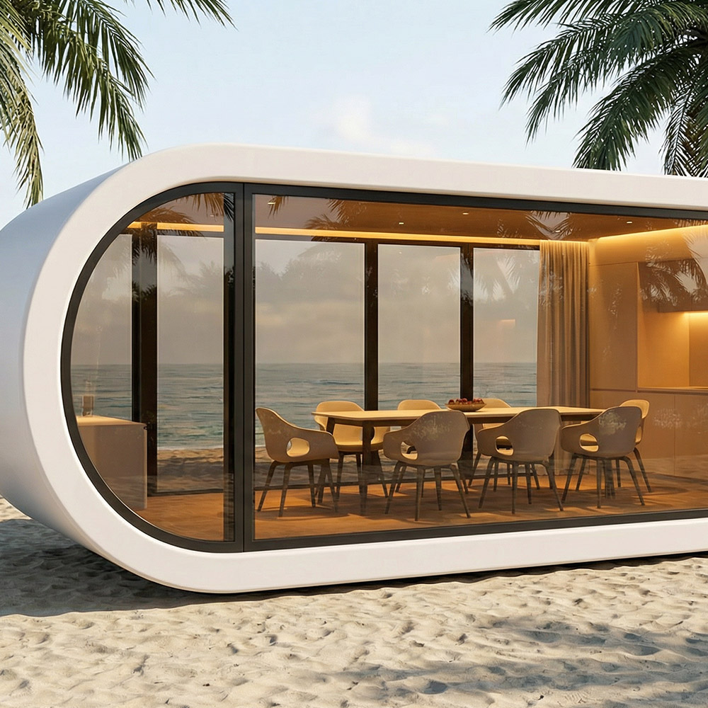 Jednovrstvová odnímateľná kapsula Apple Cabin s nepravidelným tvarom