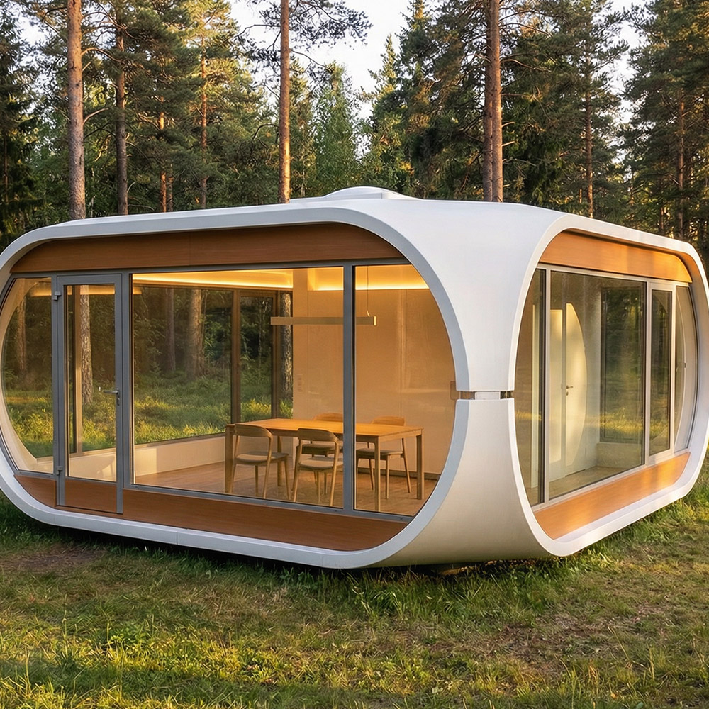 Jednovrstvová odnímateľná kapsula Apple Cabin s nepravidelným tvarom