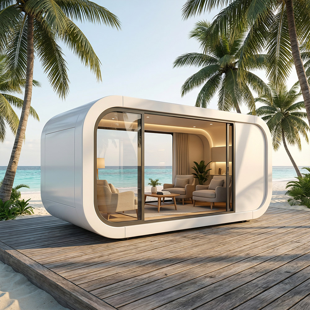 Jednovrstvová odnímateľná kapsula Apple Cabin s nepravidelným tvarom