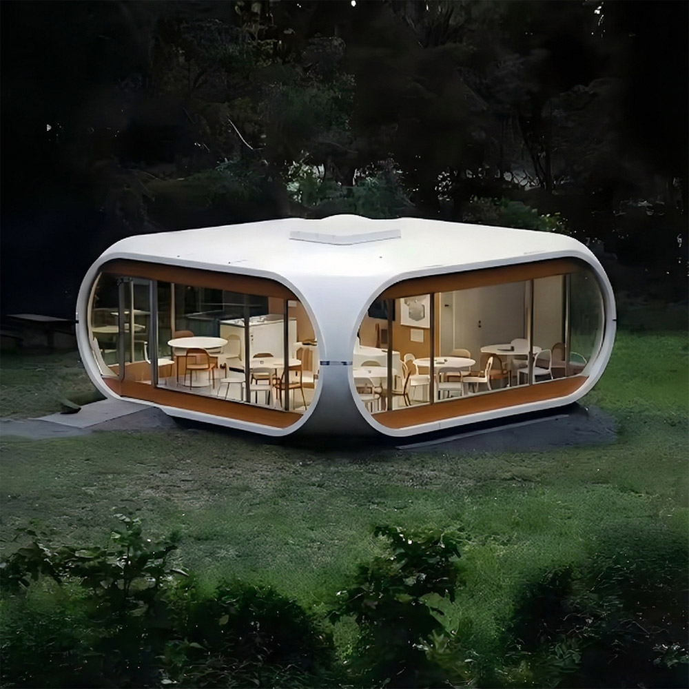 Jednovrstvová odnímateľná kapsula Apple Cabin s nepravidelným tvarom