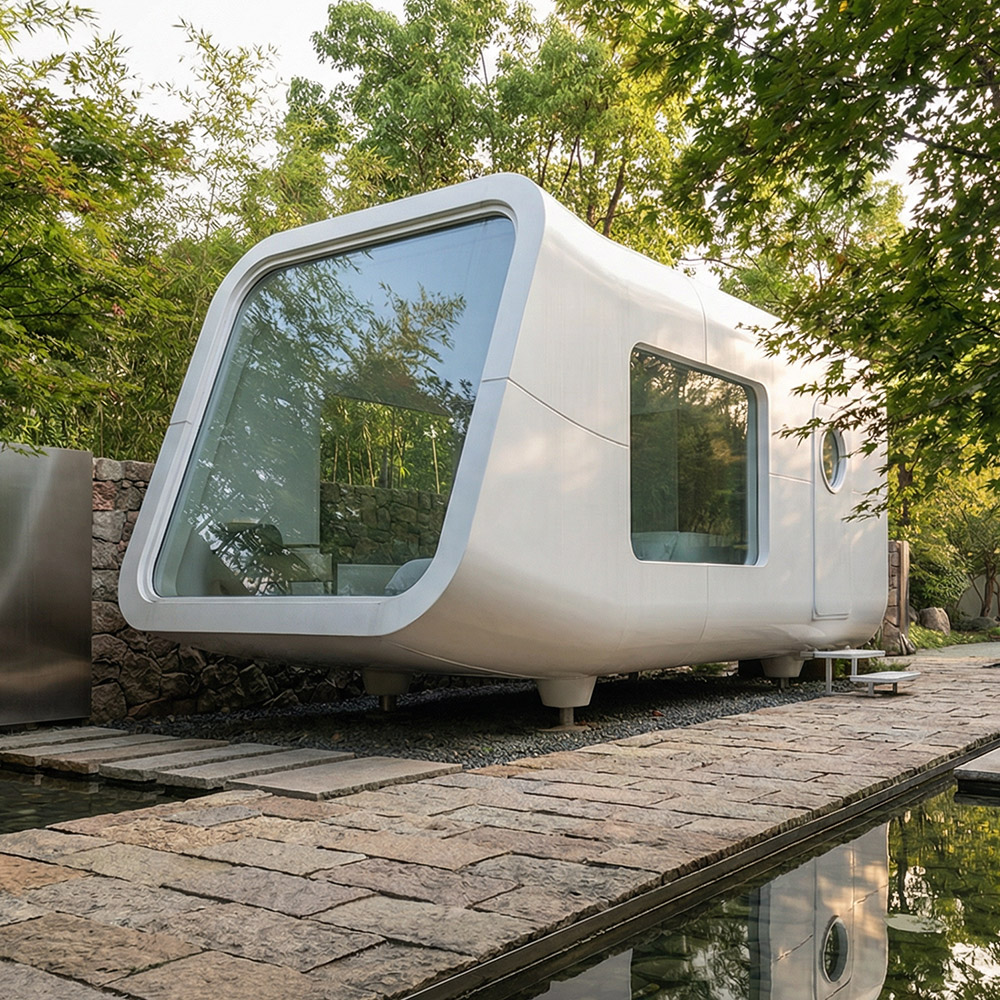 Jednovrstvová odnímateľná kapsula Apple Cabin s nepravidelným tvarom