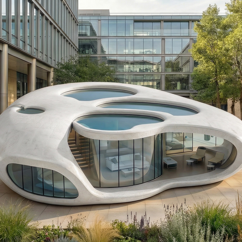 Jednovrstvová odnímateľná kapsula Apple Cabin s nepravidelným tvarom