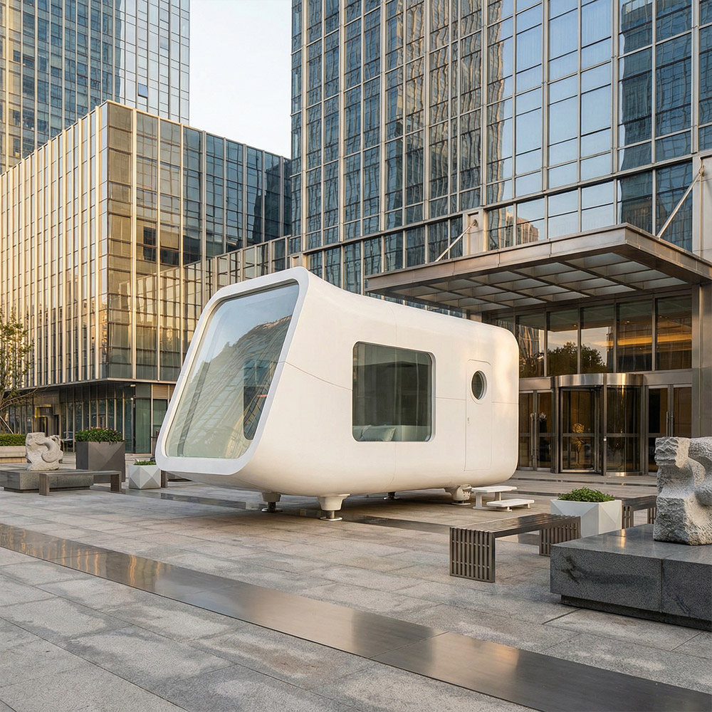 Jednovrstvová odnímateľná kapsula Apple Cabin s nepravidelným tvarom