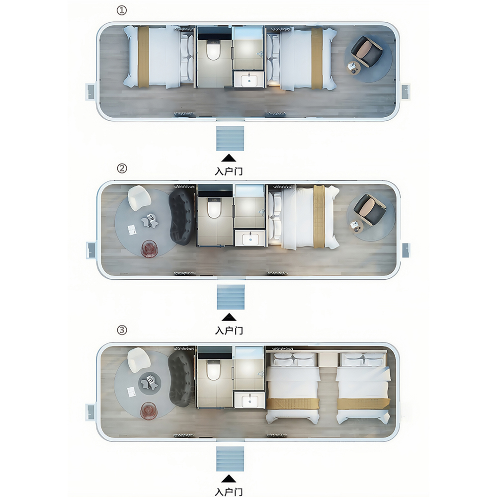 Odnímateľné kabínky rezortu C5 Mobile Capsule